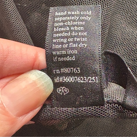 Victoria’s Secret Black Sheer Embroidered Babydoll Slip Lingerie Medium Y2K - Picture 4 of 6